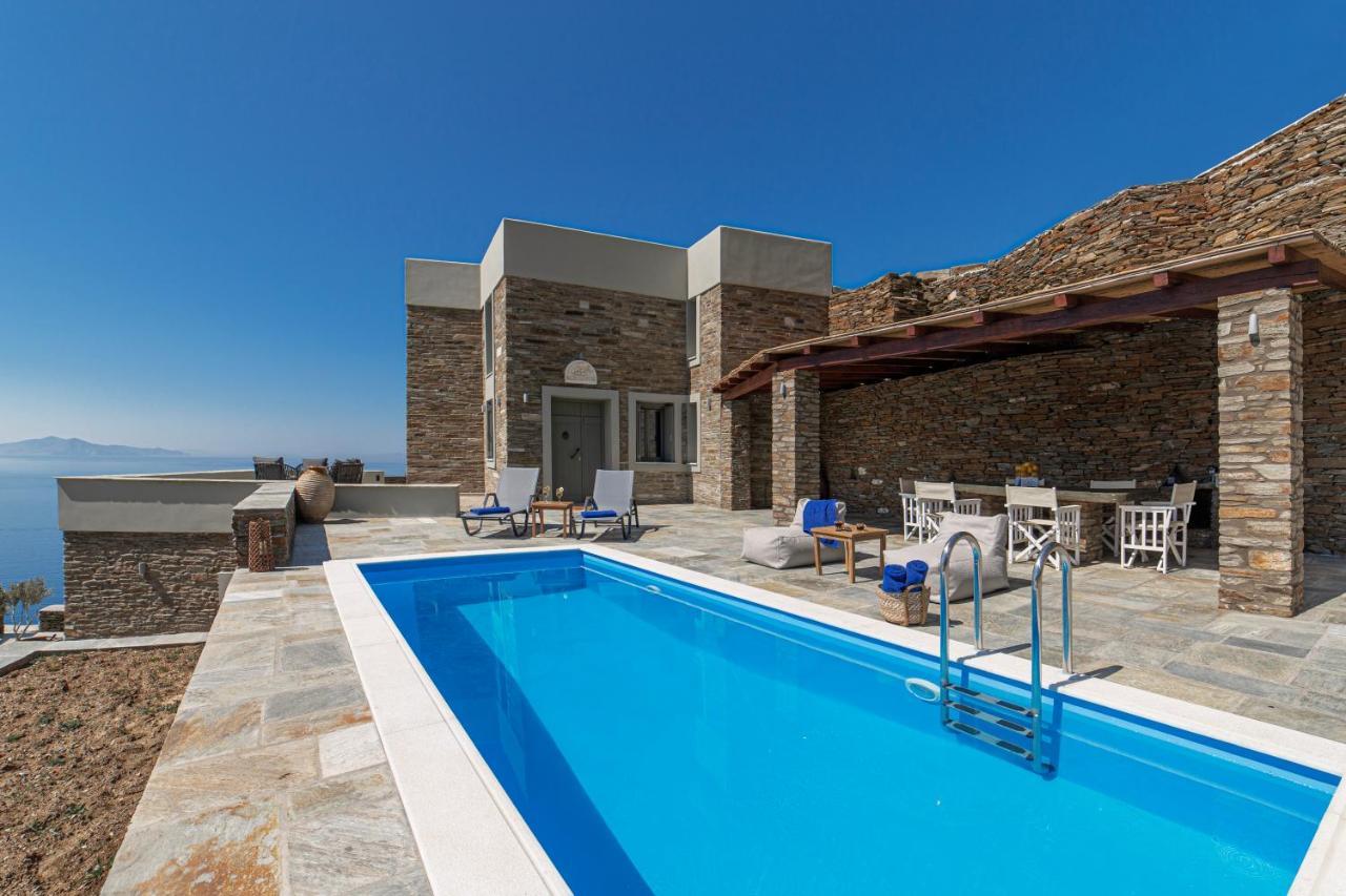 Acron Andros - Luxury Villa With Private Pool Korthio Екстериор снимка