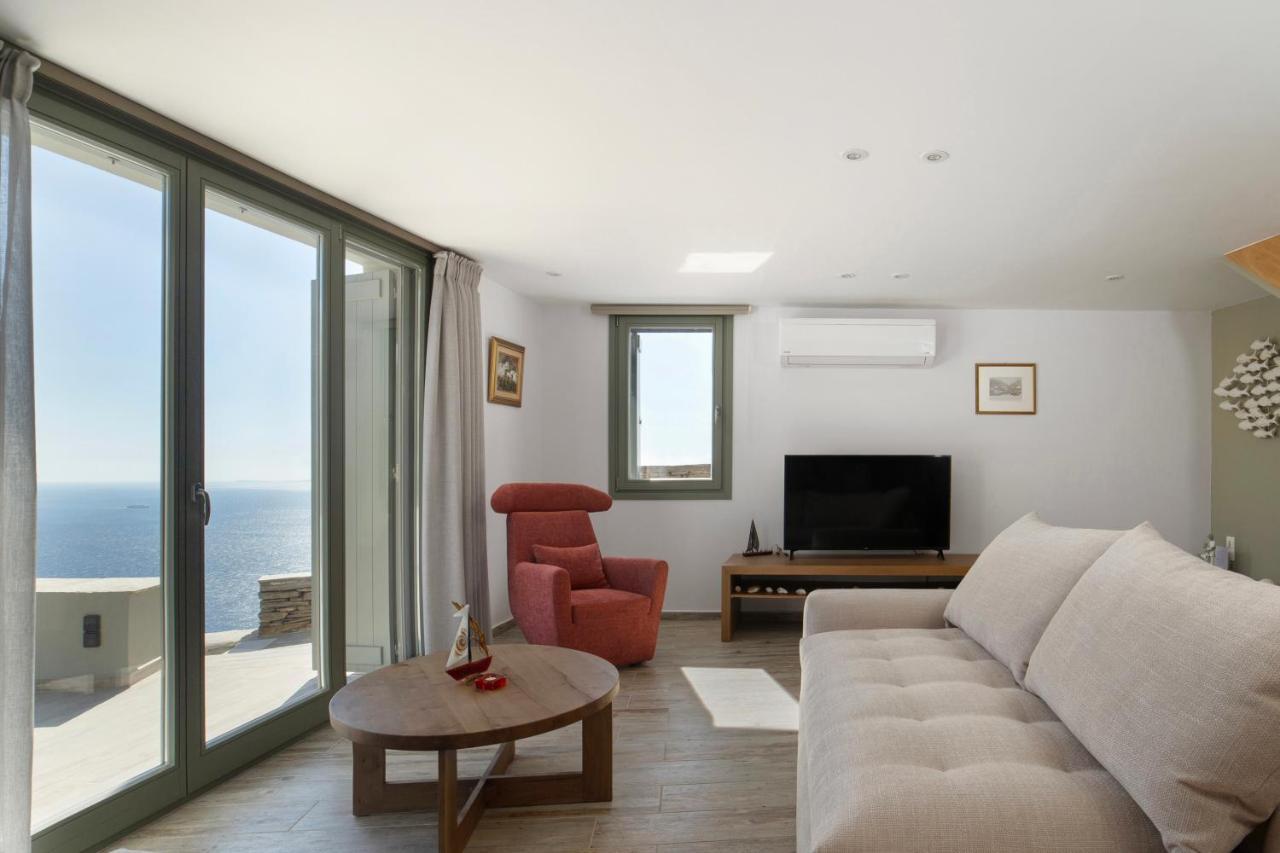 Acron Andros - Luxury Villa With Private Pool Korthio Екстериор снимка