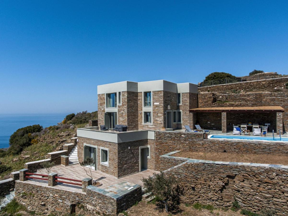 Acron Andros - Luxury Villa With Private Pool Korthio Екстериор снимка