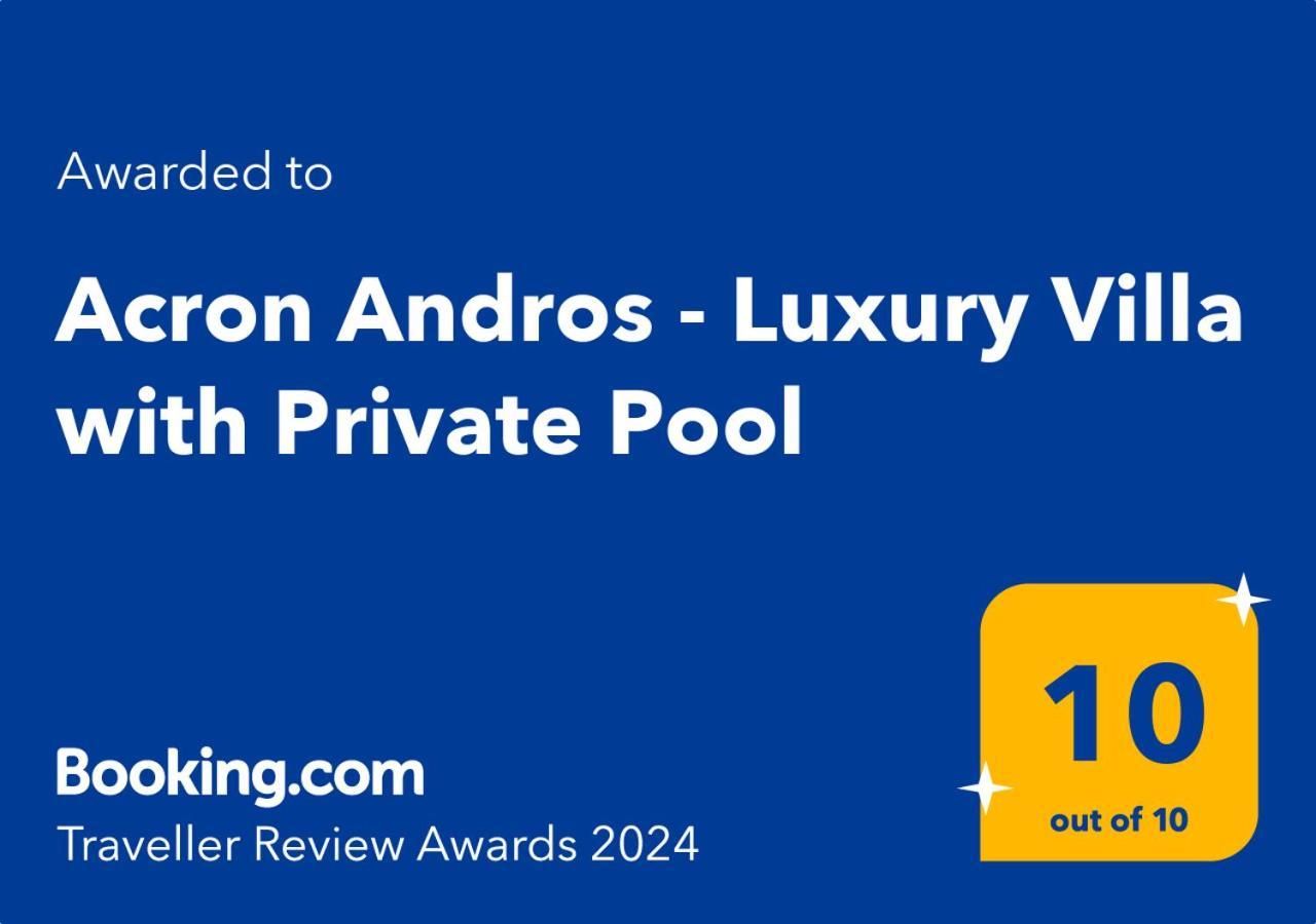 Acron Andros - Luxury Villa With Private Pool Korthio Екстериор снимка